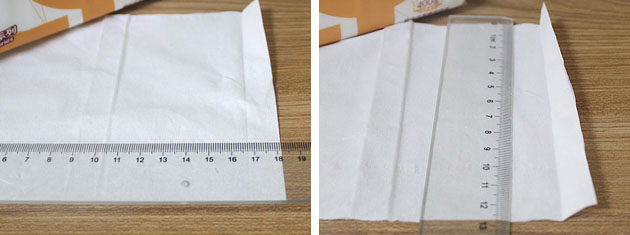 纸巾实际测量实拍