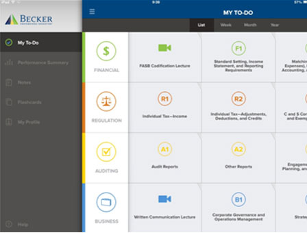 Becker's CPA Exam Review iPad